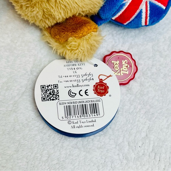 🎁 Souvenir London England British Bulldog Stuffed Animal Plush Toy, NWT - Picture 7 of 8